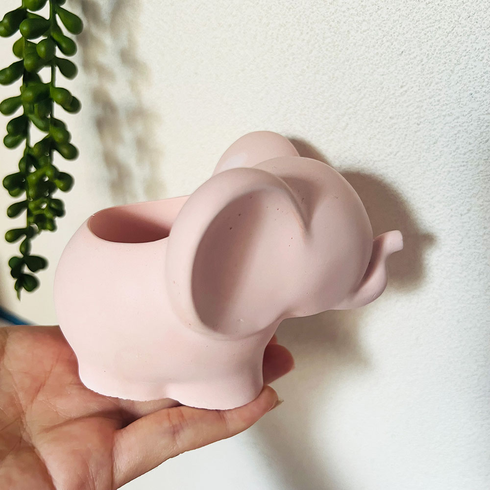 Stampo per vaso di fiori in silicone a forma di elefante per fioriera succulenta fai da te stampi sferici portacandele in gesso stampo in resina