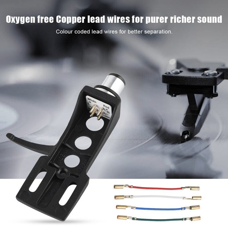 Phono Headshell Met Lead Draden Universele Lp Draaitafel Phono Headshell Mount Vervanging Met Lood Draden: Default Title