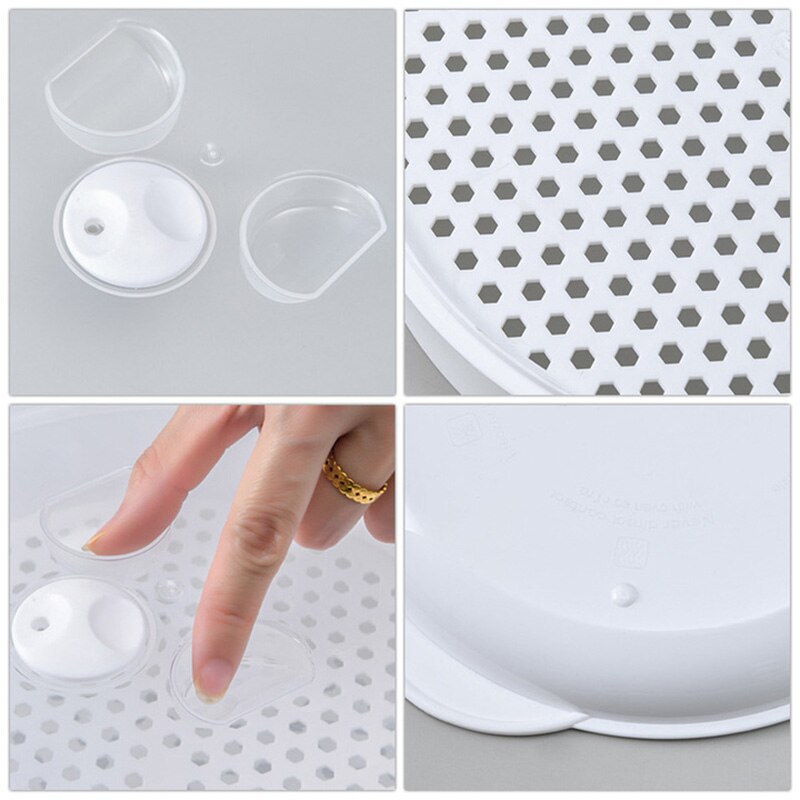 Plastic Food Steamer With Lid Round Single/Double Tier Microwav Steamer Vegetable Pasta Cookware Home Kitchen Cooking Tools