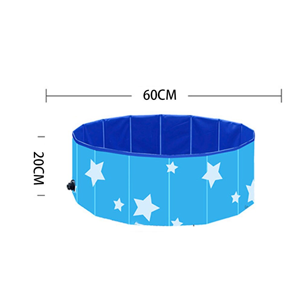Pet Dog Swimming Pool Foldable Pet Pool Bath Swimming Tub Bathtub Pet Collapsible Bathing Pool for Dogs Cats Kids: A-60x20cm