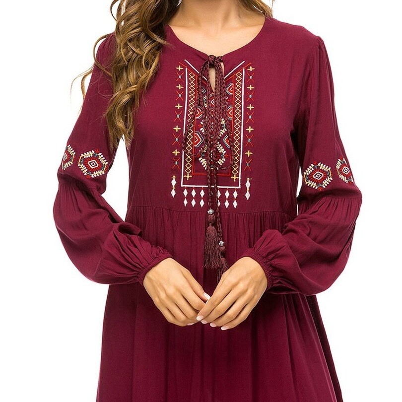 Abaya-Robe à volants pour femmes musulmanes, Kaftan, Robe Qatar eau, tenue de dubaï avec Hijab