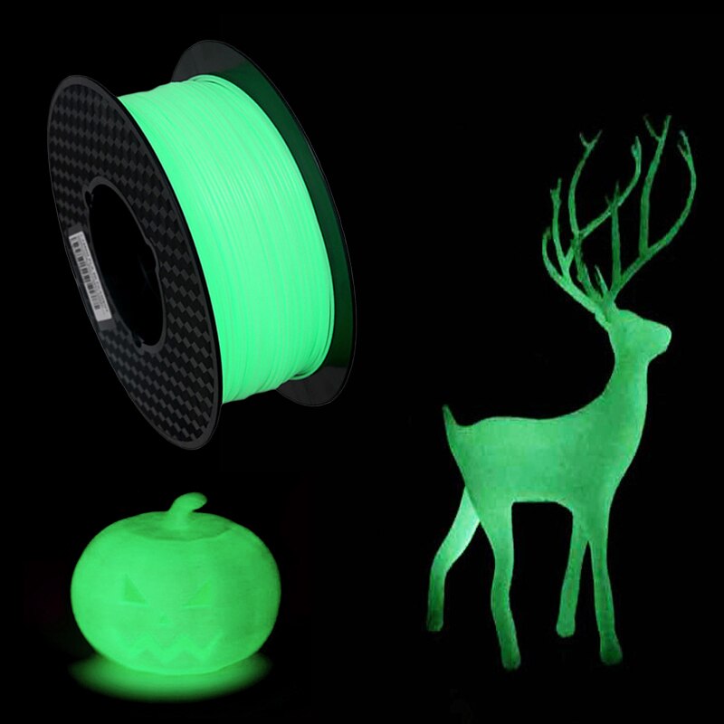 PLA glühen in das dunkel Nachtleuchtende Filament 1,75mm Kunststoff 3D Drucker Materialien glühend Regenbogen verrotten Glühwürmchen Grün Filamente