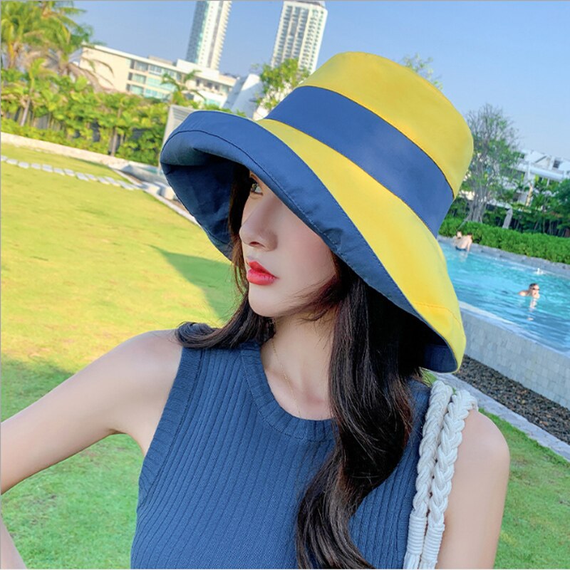¡Novedad de ! Sombreros de pescador de ala ancha de tela francesa, sombreros de pescador de verano para mujer, sombrero de cubo para viajes al aire libre plegable, sombreros de playa Anti-UV
