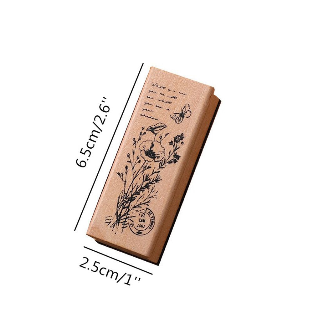 1 sztuk drewniane roślin kwiat dziewczyny Seal Vintage stemple gumowe DIY rzemiosło szycia tłoczenia akcesoria do scrapbookingu