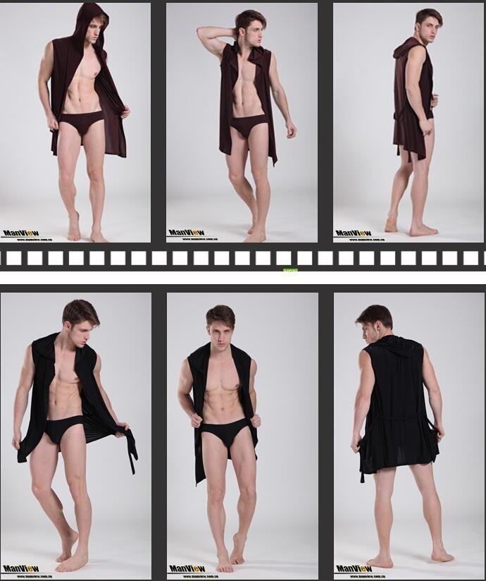 Peignoir de bain hommes blanc gris marron peignoir hommes hommes court