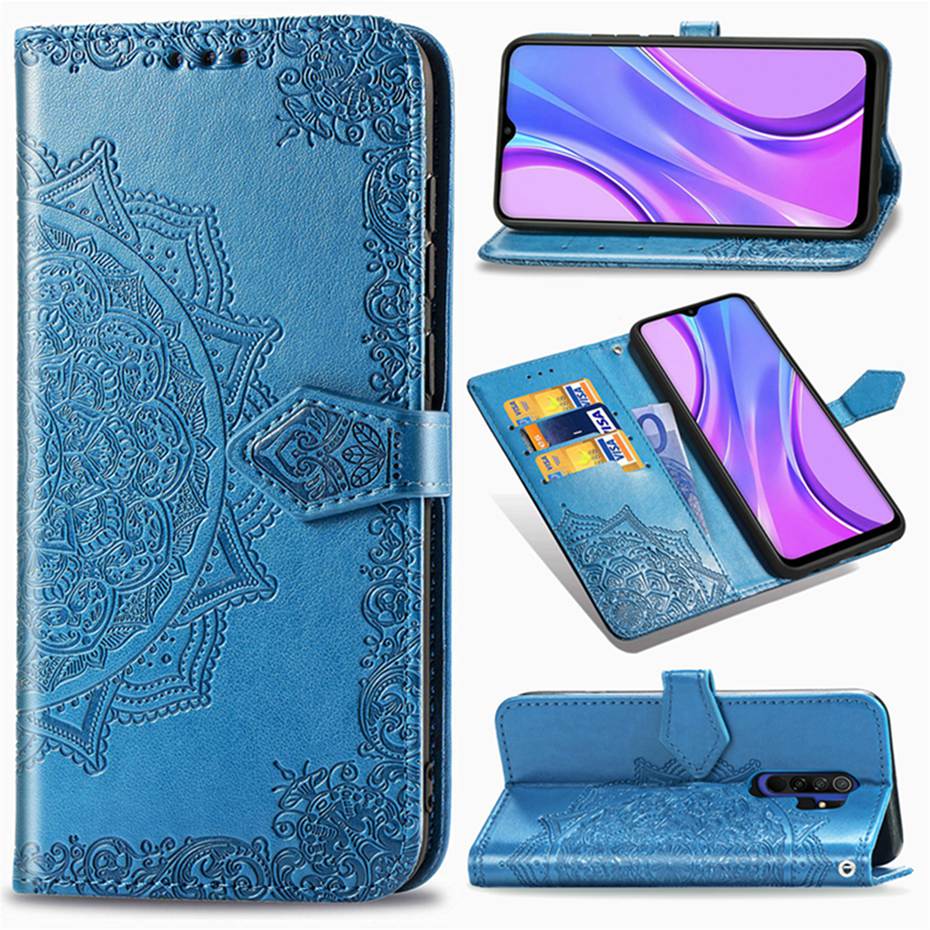 Redmi 9 Case Soft TPU Wallet Flip Cover Phone Case For Xiaomi Redmi 9 Case Leather Phone Case Coque For Xiaomi Redmi 9 Funda