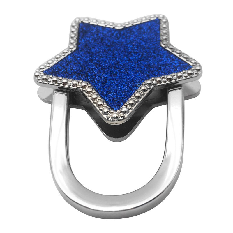 Gancho de bolso de mano portátil, colgador de bolsa plegable de escritorio, soporte de bolso, novedad, Star Degsin
