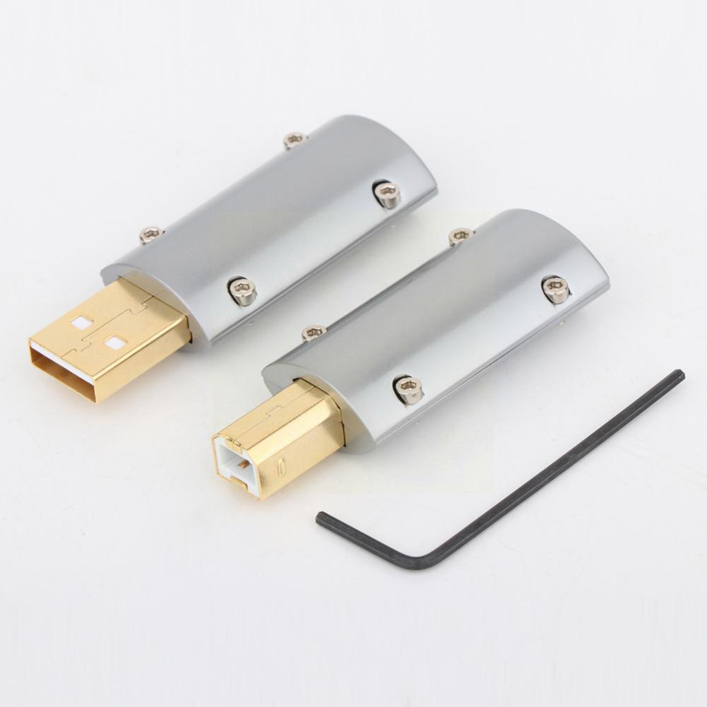 Chapado en oro de bronce Cable tipo USB un macho 2 0 Cable de Terminal Hola DIY Fi decodificador tipo de puerto de enchufe B conector USB F1I3