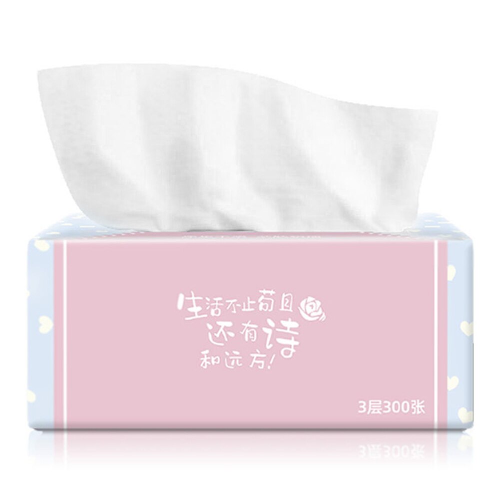 4 Packs 3-Ply Facial Tissue 300 Tissues Per Packs 1200 Tissues Total Soft for Bathroom AC889