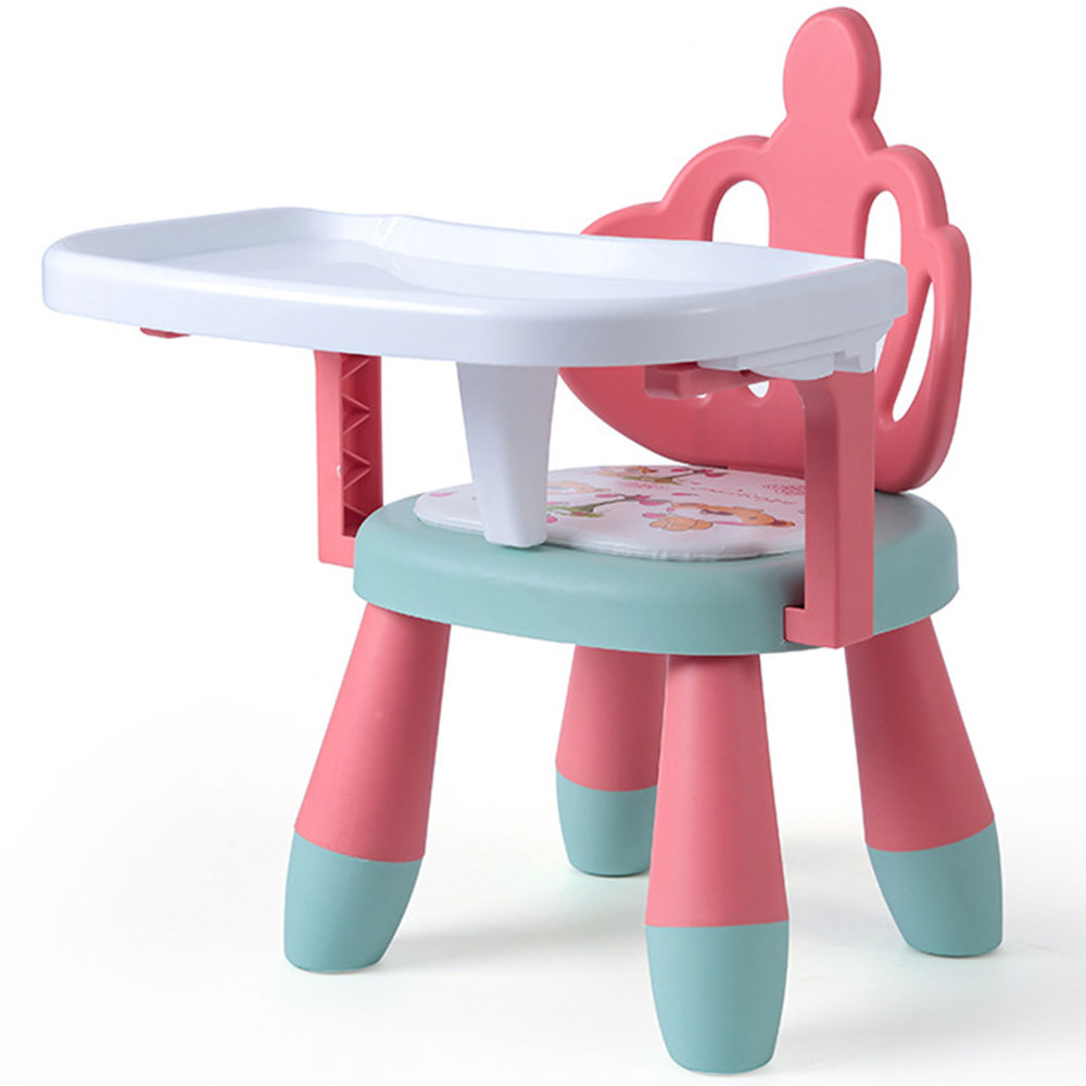 Kind Kruk Baby Eten Eetkamerstoel Baby Call Stoel Achterbank Familie Kleine Bench Lage Eettafel En Stoel: Pink is green crown