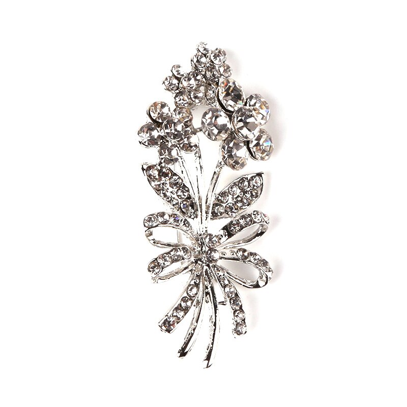 Bloem Crystal Pearl Broche Voor Vrouwen Broche Pin Boeket Strass Broches En Pinnen Sjaal Clip Sieraden