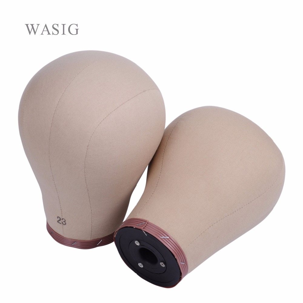 21"/22"/22.5''/23"/23.5"/24" Canvas Block Head Mannequin Head Weft/Wig Display Style Styling Manikin Head Cork Inside