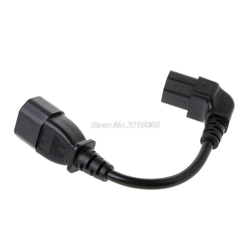 Male to Female C14 C13 PLug PDU Extension Power Cable Connector Right Angle Oct15 Whosale