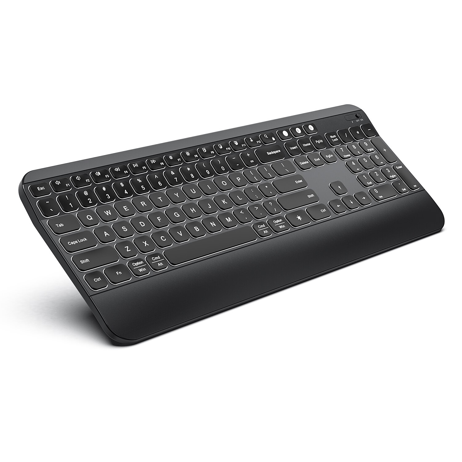 Jelly Comb Rechargeable Bluetooth Keyboard 2.4G Wireless Backlit Keyboard for Mac OS iOS Windows Android PC Notebook: Default Title
