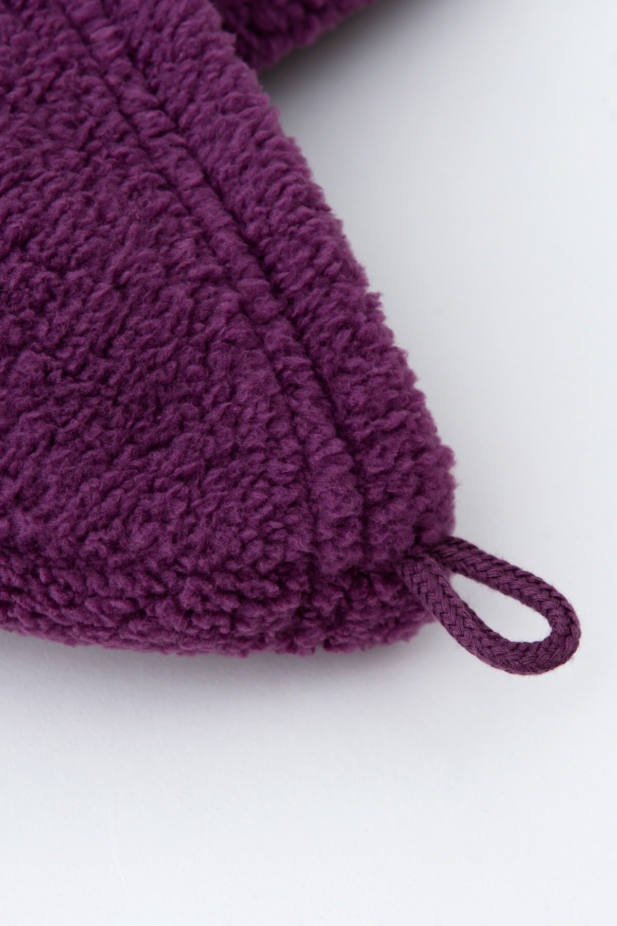 Aquist badhanddoek met knoopjes en haarhanddoek paars