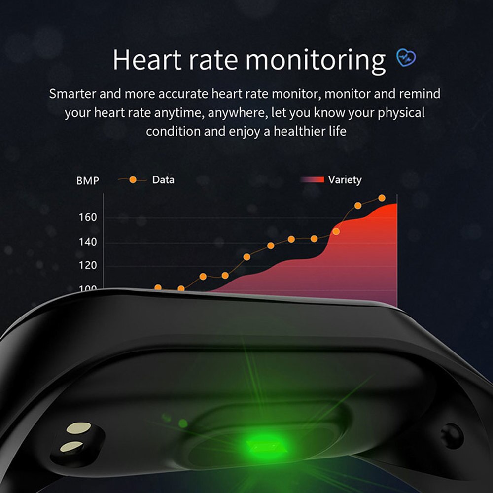 M4 relógio inteligente pulseira à prova d' água, monitoramento de pressão sanguínea, frequência cardíaca, banda inteligente 4, monitoramento fitness, pulseira para android, ios
