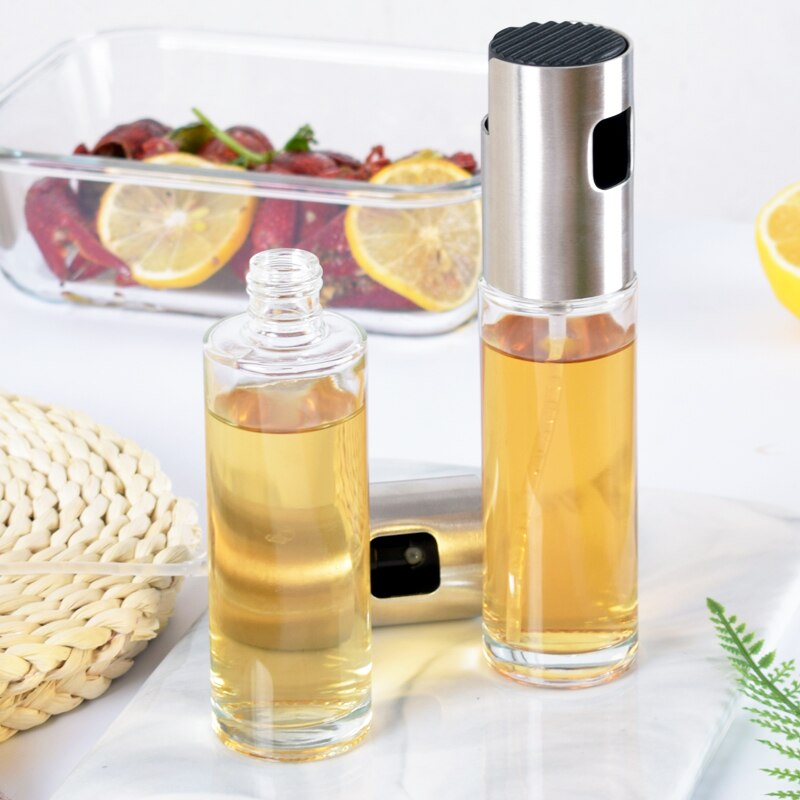 Keuken Bakken Olie Kok Olie Spray Lege Fles Azijn Fles Olie Dispenser Koken Tool Salade Bbq Koken Glas Olie Spuit