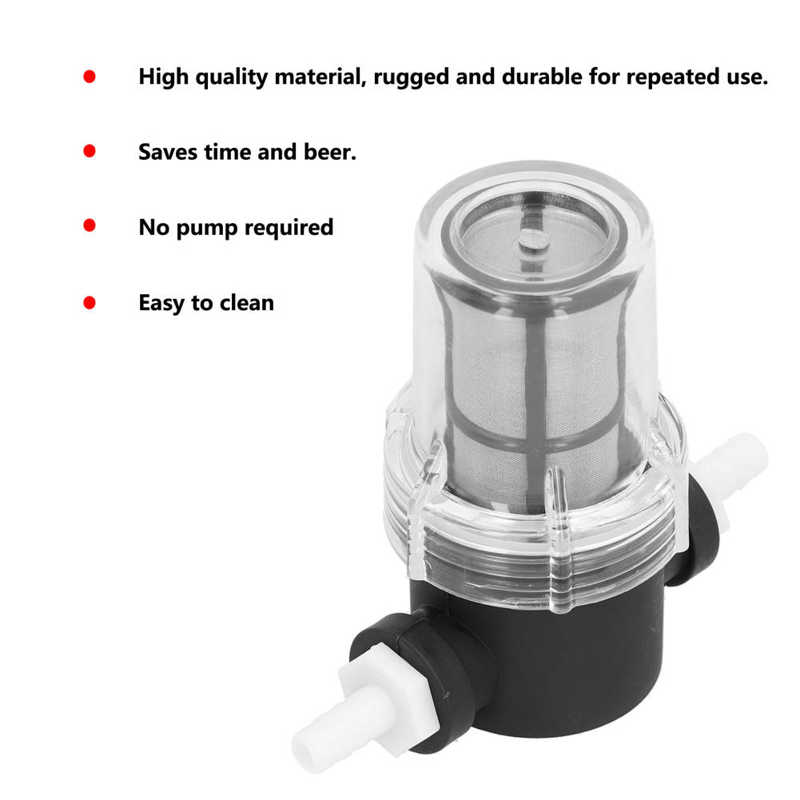 Øl inline filter til hjemmebrygning filter si 150 mikron 80/100 mesh vand og øl filtrering øl filter øl bryg filter