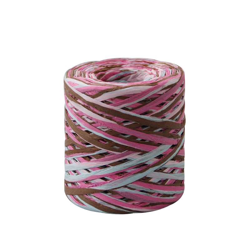 200m färgglada pappersrep raffia band dekoration sladd låda inslagning packning scrapbooking hantverk bröllop födelsedag julfest