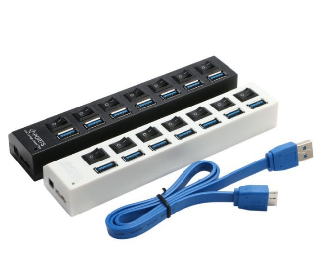 4 /7 Poorten Usb 2.0 Usb 3.0 Externe Uitbreiding Hub Met Schakelaar Met Onafhankelijke Schakelaar