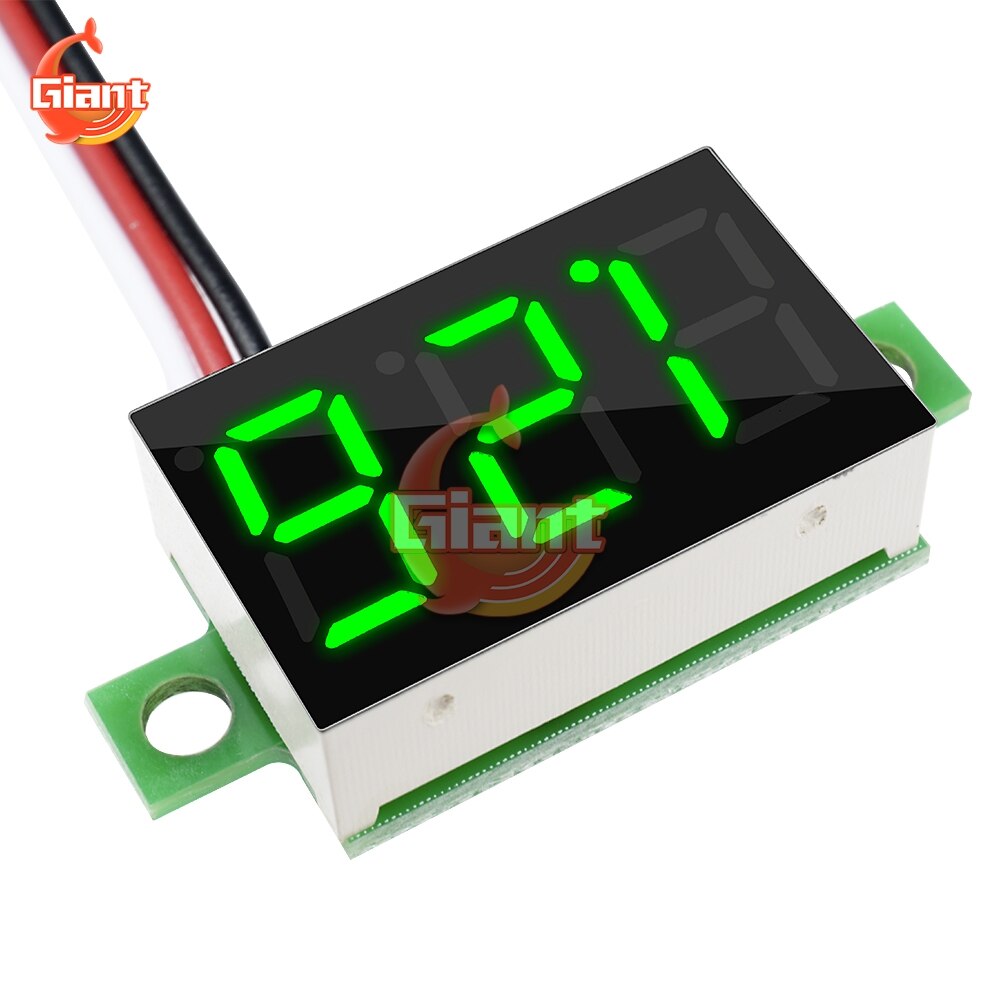 0.36 Inch Digitale Voltmeter Mini Led Auto Voltmeter Voltage Volt Meter Voltage Indicator Panel Batterij Monitor Dc 0-30V 5V 12V: Green
