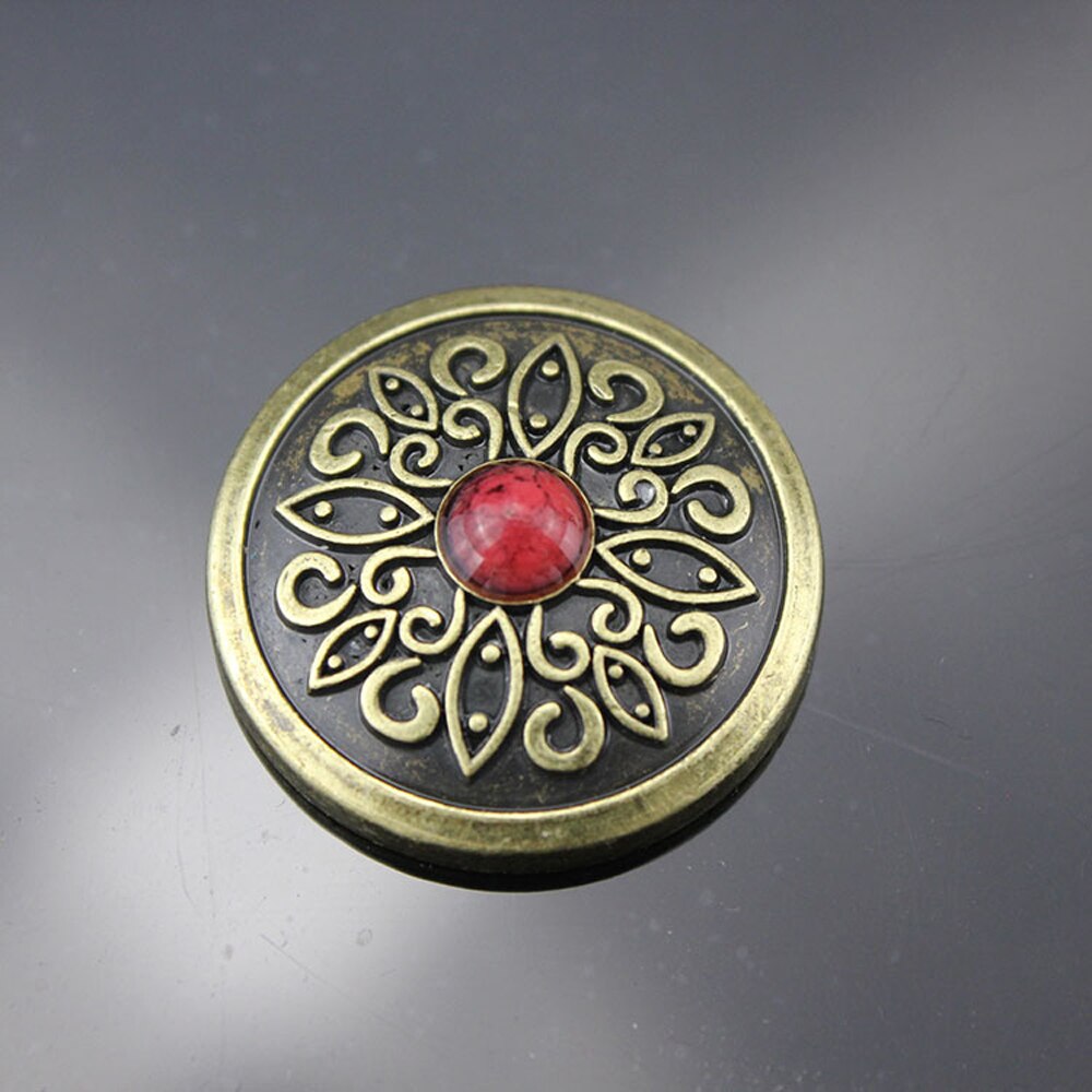 Tee itse nahka askartelu lompakon koristelu ruuvit nappi turkoosi kivi strassikivi upote vintage pronssi väri 24mm halkaisija 15 kpl/erä