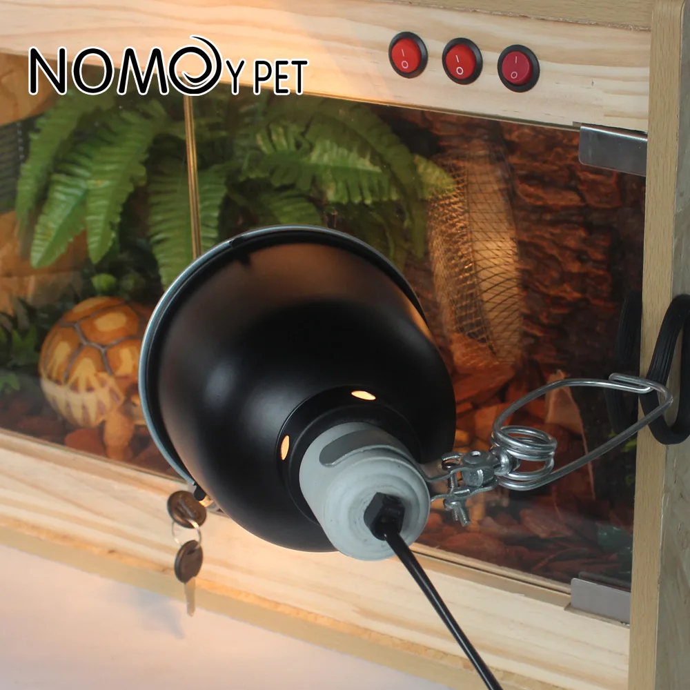 5.5 Inch Reptiel Diepe Koepel Lampenkap Slangen Hagedissen Gekko 'S Terrariums Licht Armatuur Reptiel Lamp Dop Optische Reflectie Cover