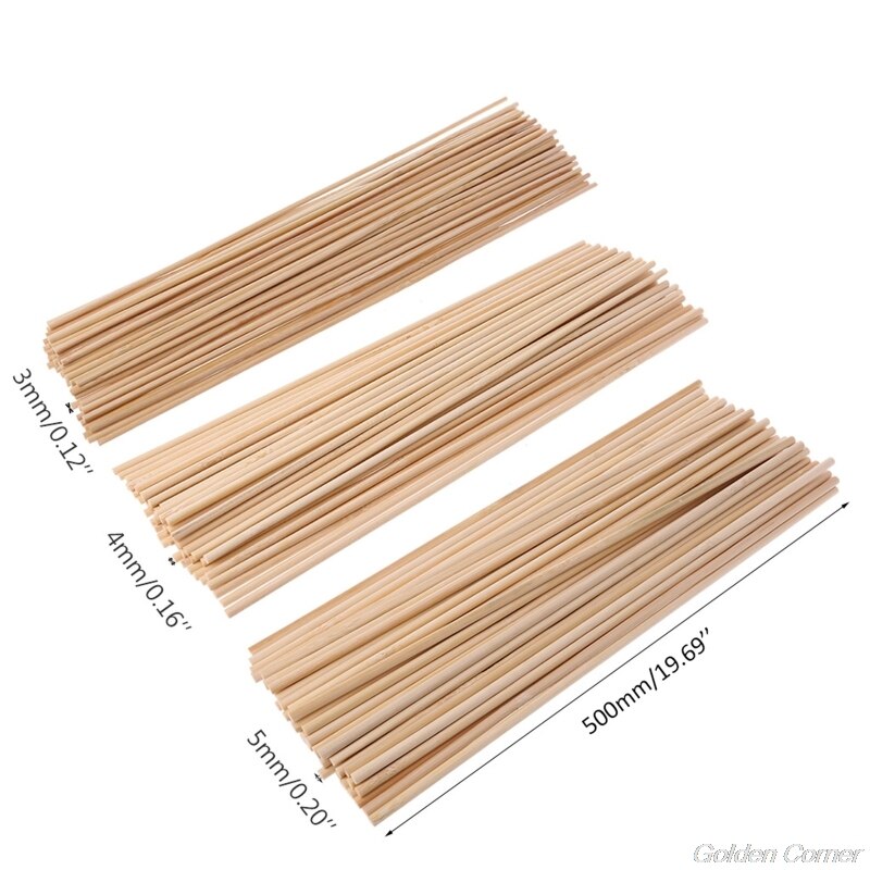 Palos de bambú para plantas de madera, palos de soporte para flores de jardín, modelo de construcción DIY, materiales D02 20, 50 Uds.