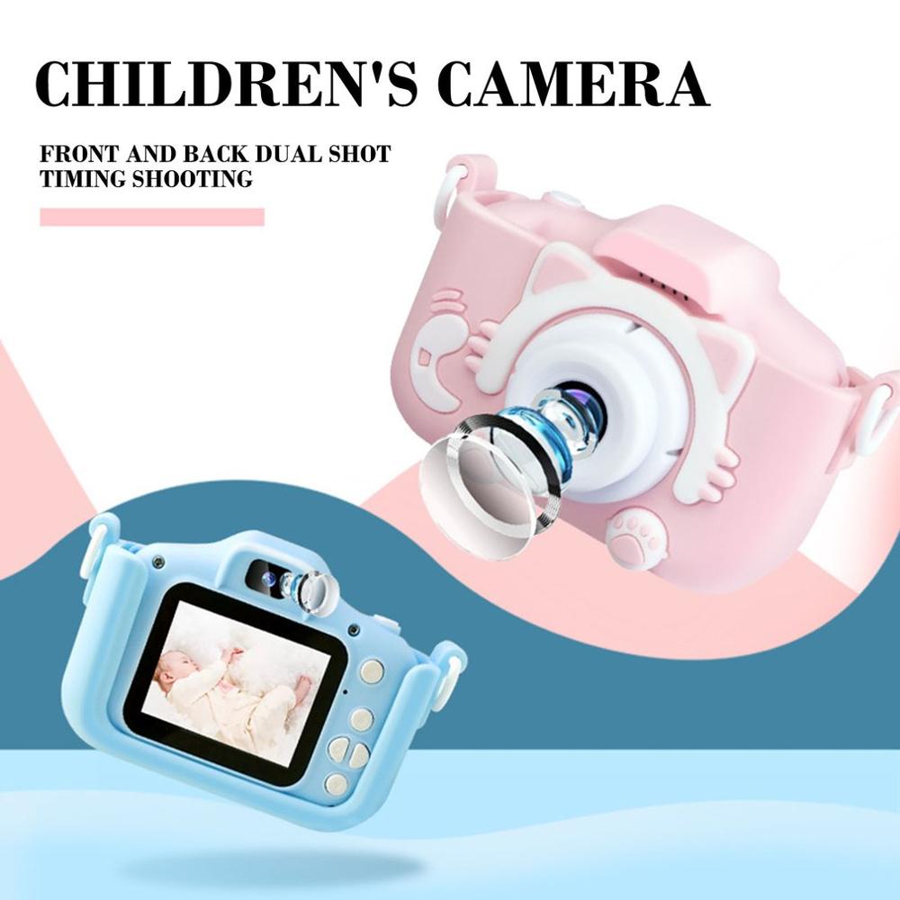 Dubbele Camera Kinderen Camera Mini Digitale Foto Kinderen Camera Mini Cartoon Speelgoed Lithium Polymeer Batterij Speelgoed