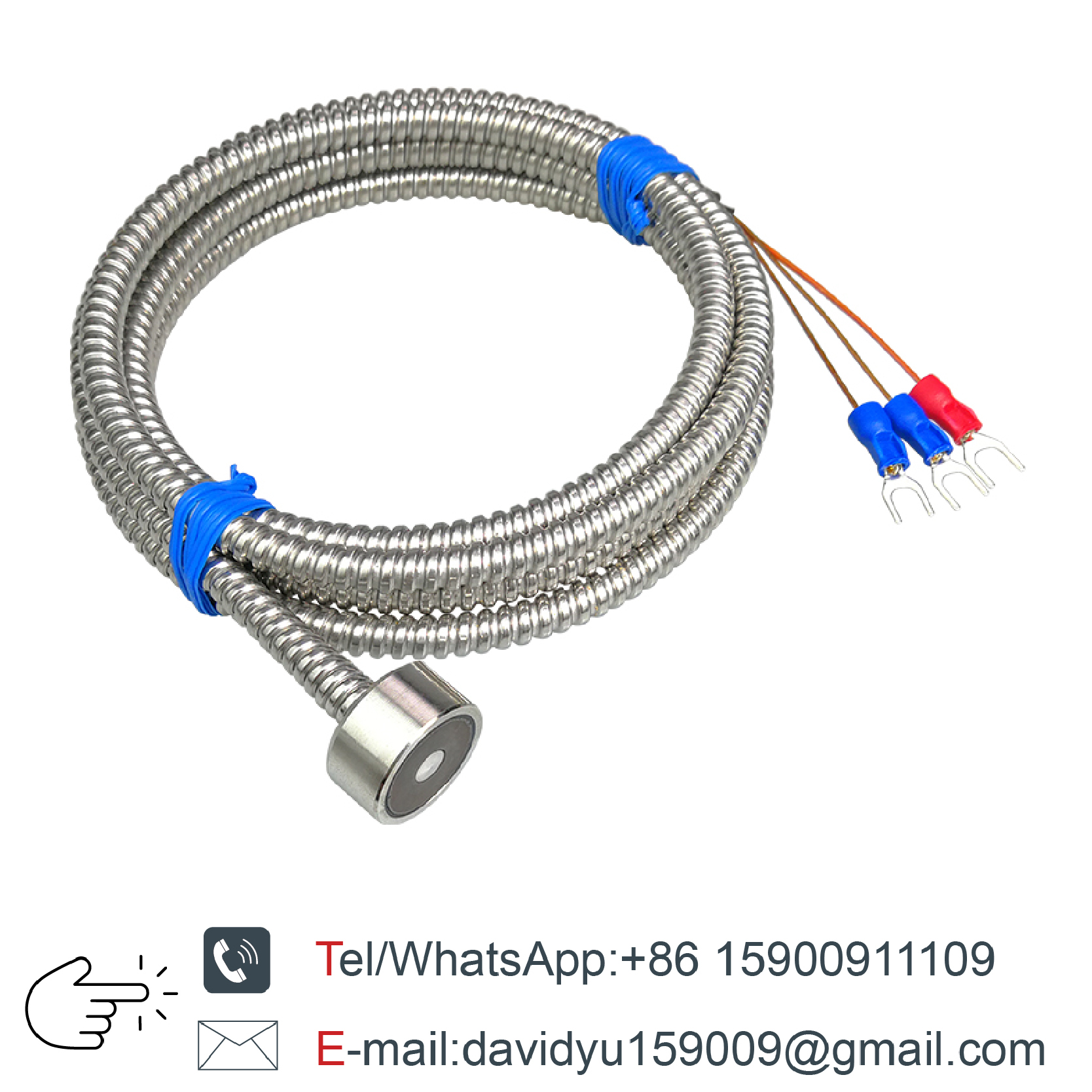 PT100 High Temperature Magnetic Sensor K Type Thermocouple Probe with Metal Hose Industrial Temperature Detector for Coal