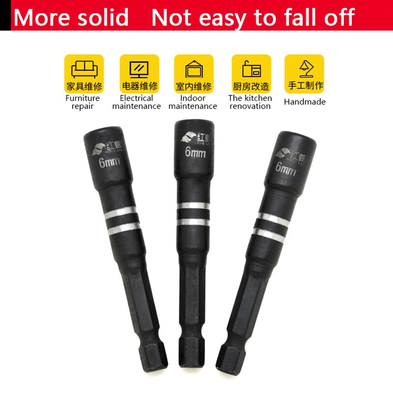 3/4/6/9pcs Hex Magnetic Socket Wrench Socket Electric Drill Tool Accessories Auto Repair Tool Impact Extension & Socket Adapter