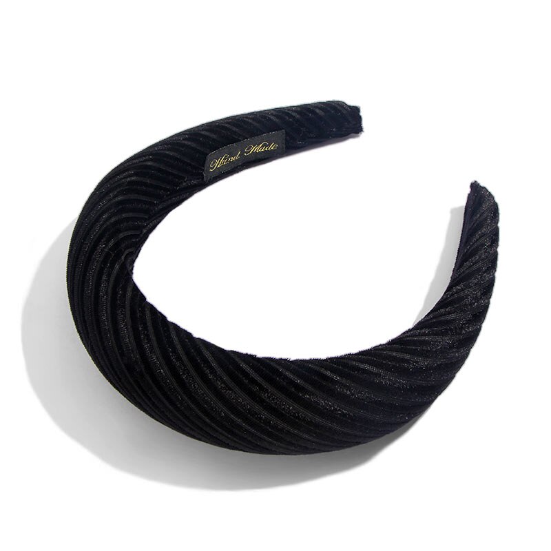 Flatfoosie Breite Dicke Samt Haarband Für Frauen Handgemachte Stirnband Damen Haar Band Hoop Haar Zubehör: 82BK