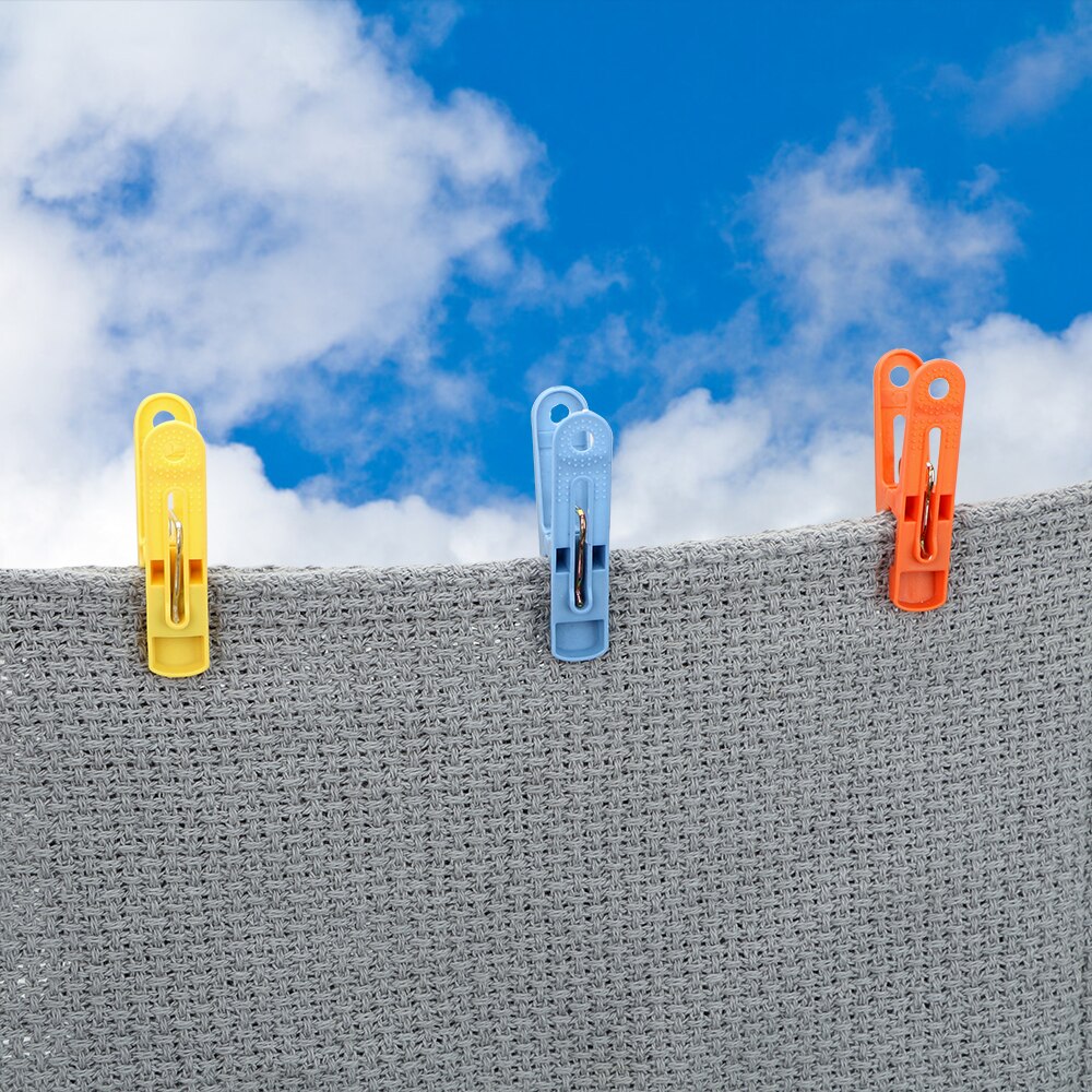 HILIFE Plastic Fixed Clip Home Storage Plastic Clips Clips Random Color 20Pcs/Pack Clothes Pegs