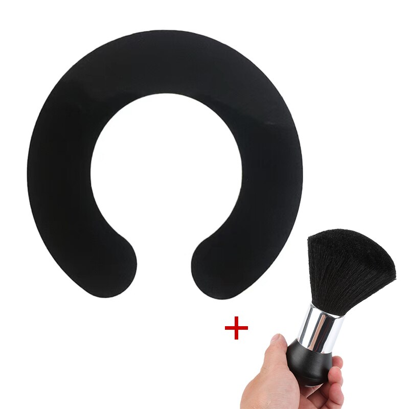 Stylist Snijden Kraag Siliconen Haar Verven Sjaal Waterdichte Hals Cape Wrap Cover Kapper Kappers Haarkleuring Accessoires kappers benodigdheden kappers cape kappers spullen kapmantel kapper kapers benodigheden mantel: Cape with brush