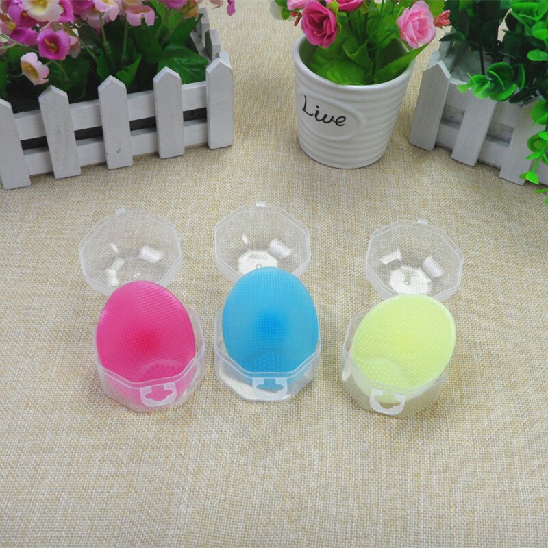 Hzirip 3 Colors Newborn Baby Soft Silica Gel Healthy Shampoo Brush Massage Bath Brush Soft Brush Infant Body Hair