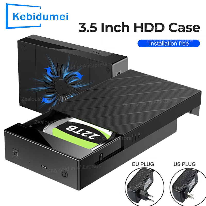2.5/3.5 inch HDD Case USB3.0 to SATA External Hard Drive Support 22TB Hard Drive Enclosure 5Gbps High Speed Adapter for PC Lapop