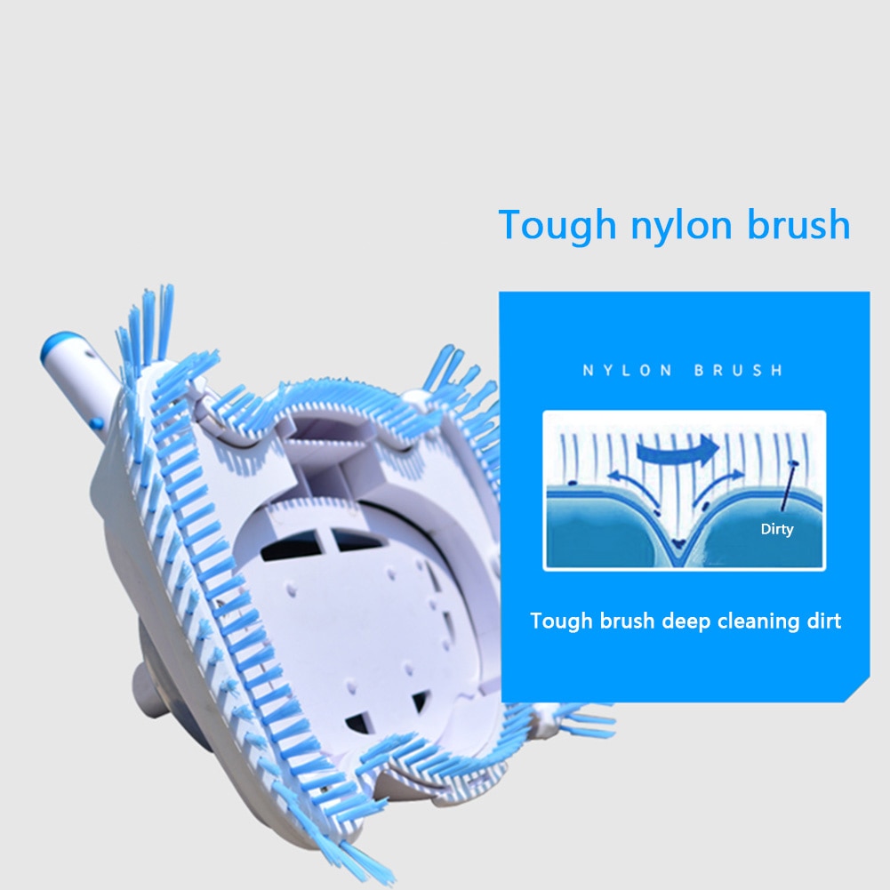 Vacuum Head Brush Cleaner Outdoor Swimming Pool Transparent Manual Floating Objects Suction Machine Cleaning Maintenance Tools