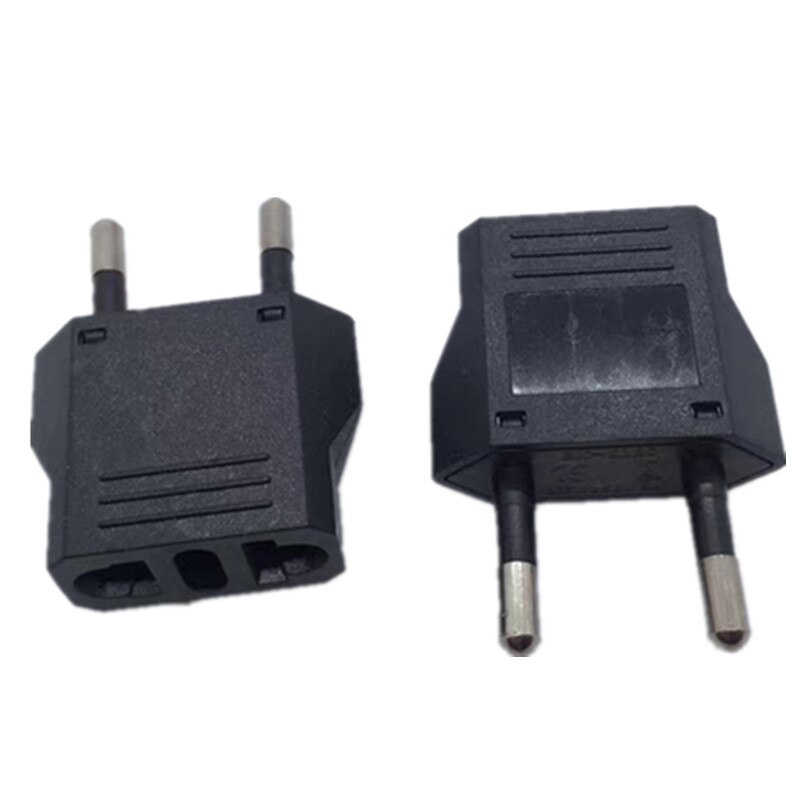 Eu europese kr stekkeradapter japan cn vs naar eu europees duitsland reisadapter elektrische oplader stopcontact ac-omvormer stopcontact: Zwart