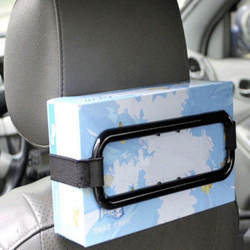 Zwarte Auto Zonneklep Tissue Papier Doos Houder Auto Auto Organizer Papieren Handdoek Box Frame Auto Pape Doos Clip Houder