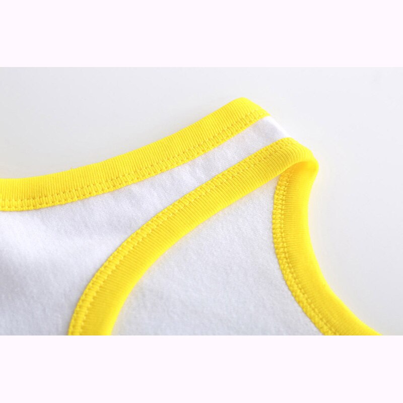 Nuovo arrivato spedizione gratuita Sexy gilet di cotone bambini studenti carattere vestiti biancheria intima bambini ragazzo ragazza 3 pz/lotto