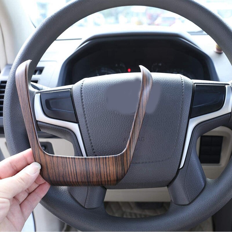 Biltillbehör ratt dekorationslister trim trä ådring för toyota land cruiser prado  fj150
