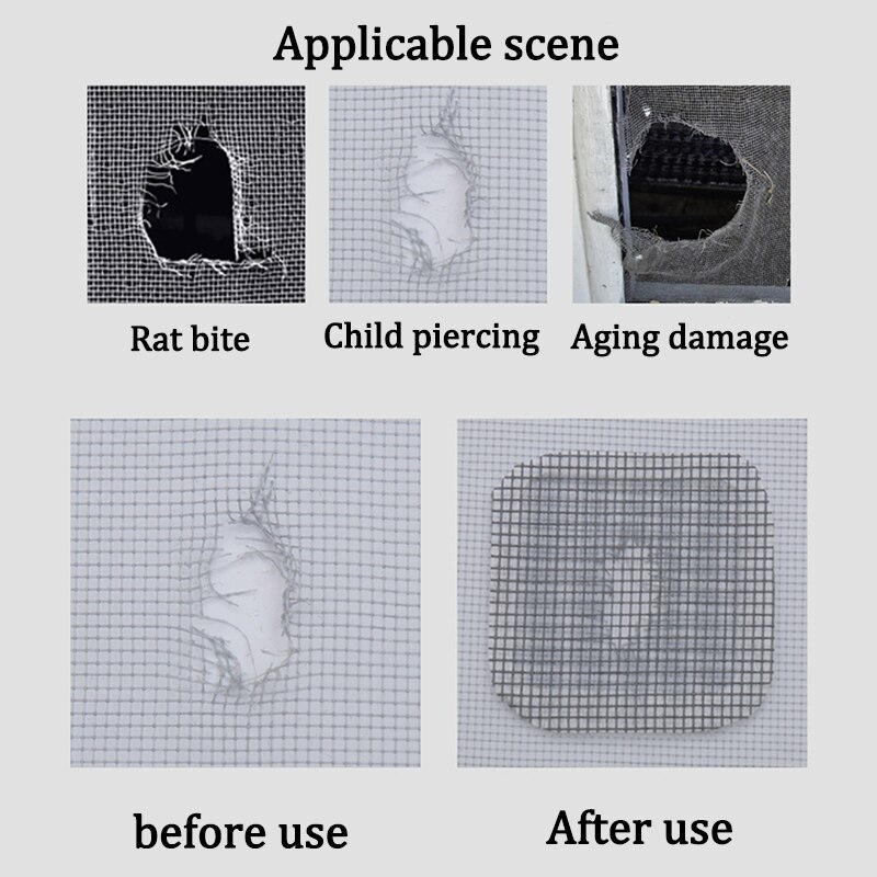 10cm Mesh Window Home Adhesive Fix Net Anti Mosquito Fly Bug Insect Stickers Mesh Window Screen Repair Screen Wall Patch