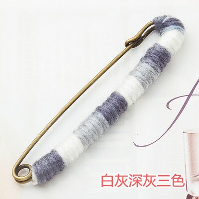 Koreansk nål 10cm stor metal sikkerhedsnål broche vævning uld pin dekoration spænde nål smykker brocher til sjal cardigan sweater: Jeg