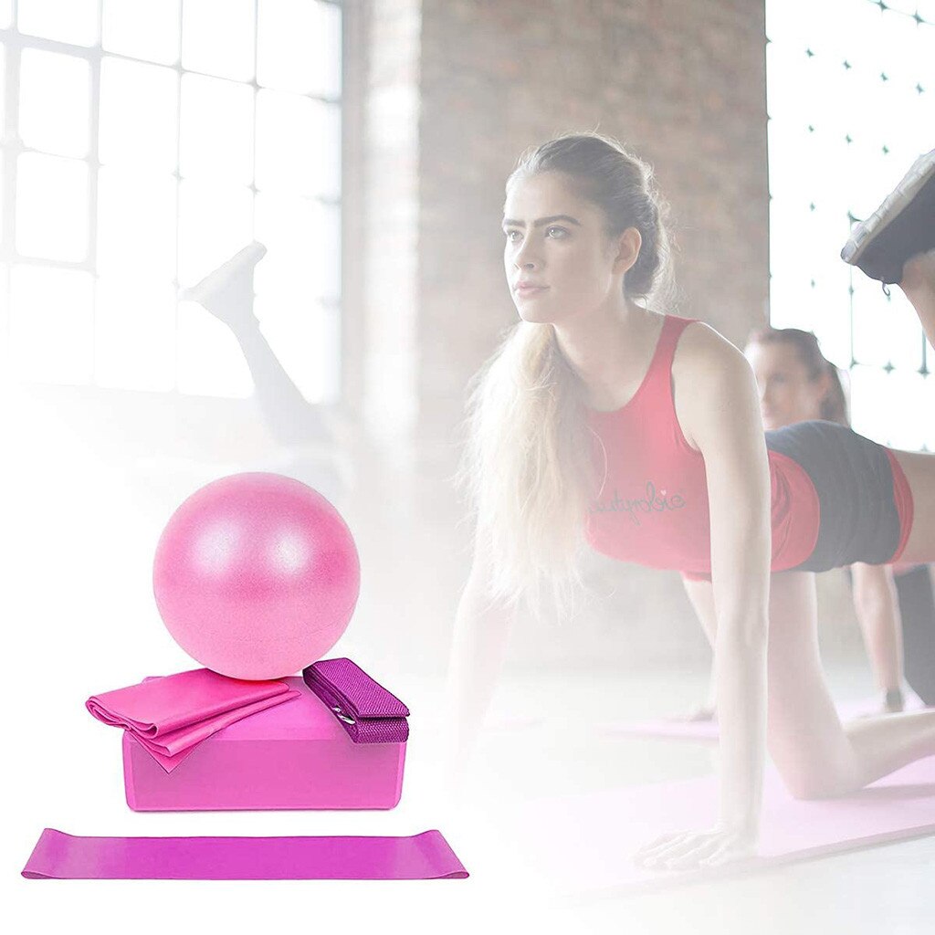 Yoga Starter Kit 5pcs Yoga Equipment Set comfortable and soft yoga ball latex towel yoga brick yoga circle stretching band