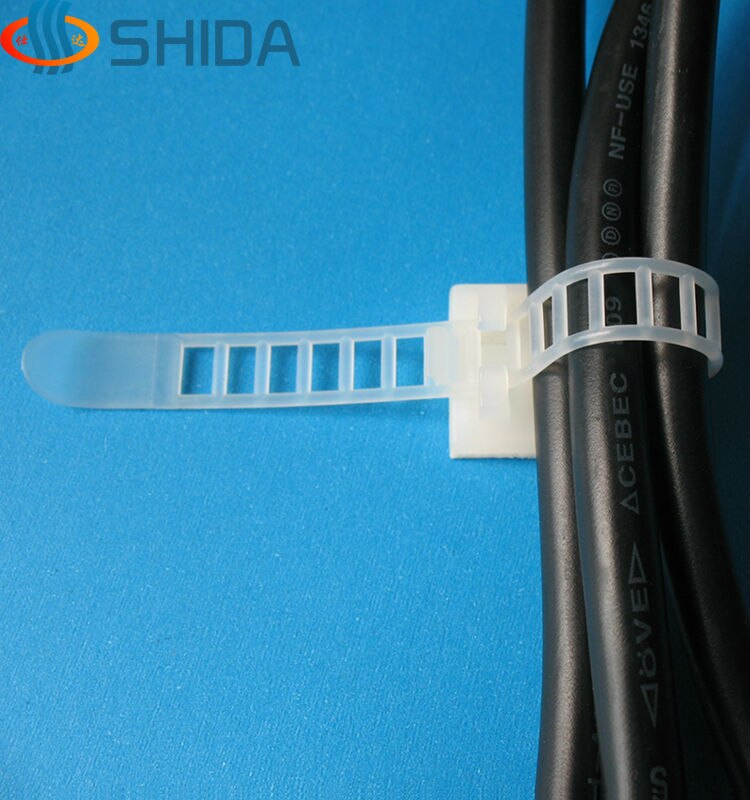 100pcs CL-3 white adjustable cable clamp Adjustable Wire Clips Clamp Line Cable clips with self adhesive tape Adhesive Tie Mount
