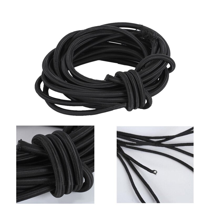 3Mm Bungee Bungee Cord -10M Zwart 1Pc Bungee Cord