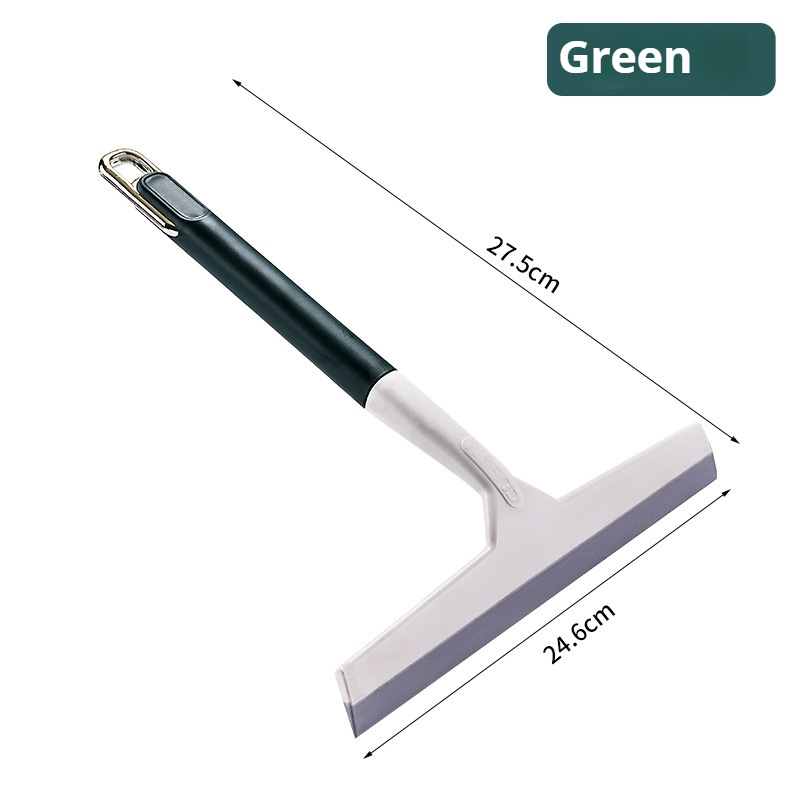 Household simple Wiper Window Cleaner Shower Squeegee Glass Clean Scraper Washing Wiper Glass Cleaning Tool Bathroom Accessories: green