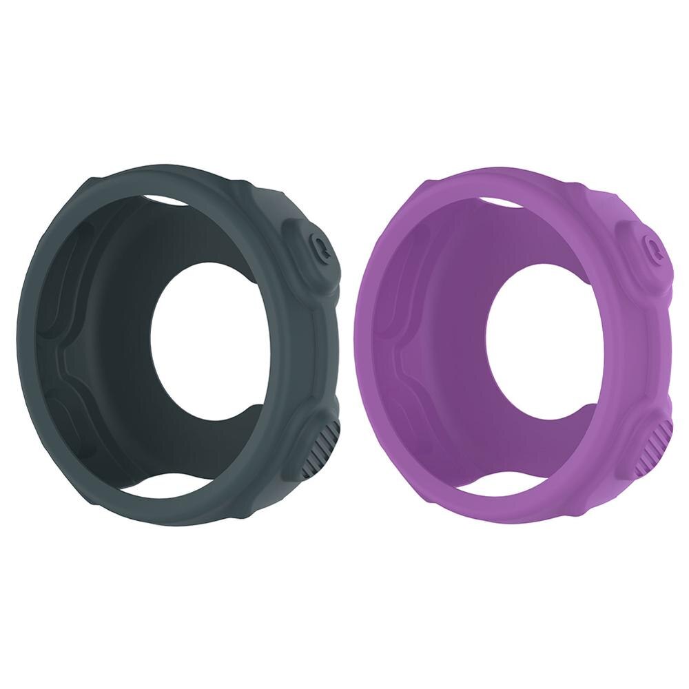 Para Garmin Forerunner 235 funda protectora de reloj para garmin forerunner 735xt funda de pantalla de reloj de muñeca de silicona: Tarnish and purple