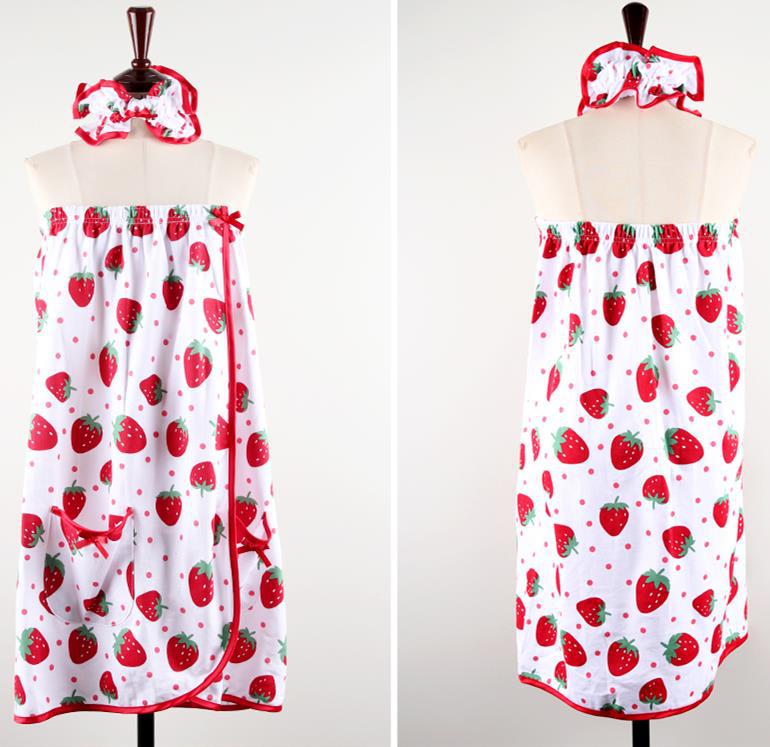 zomer 100 katoen dame mooie vrouw sexy aardbei stomacher type bad towel