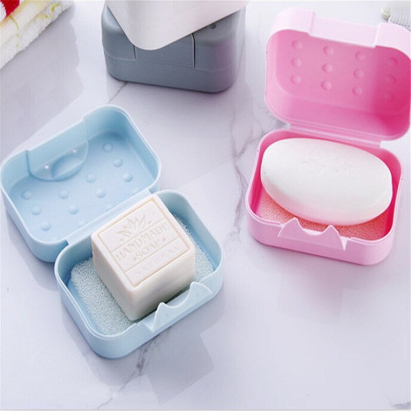 1pcs Soap Dish Box Case Bath Shower Holder Dish Hiking Container Soap Box Leaf Shape Case Travel Simple Cleaning Home Organizer